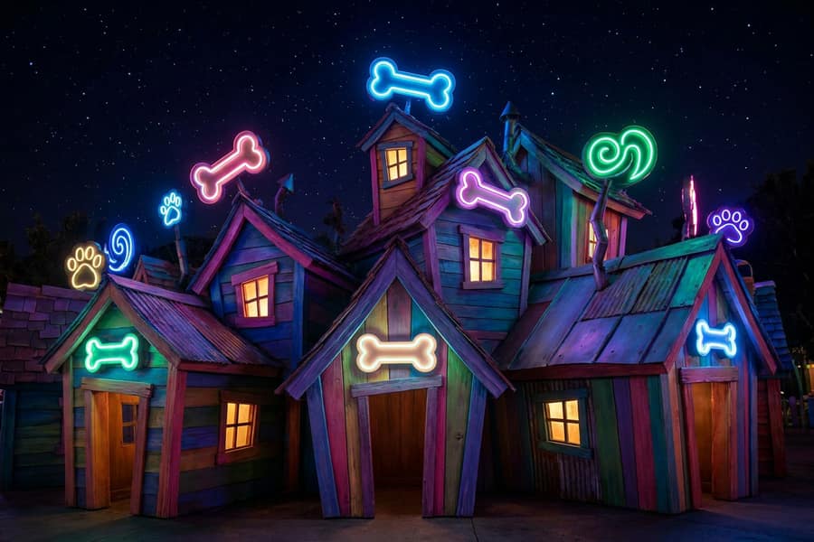 Слот Dog House с яркими будками